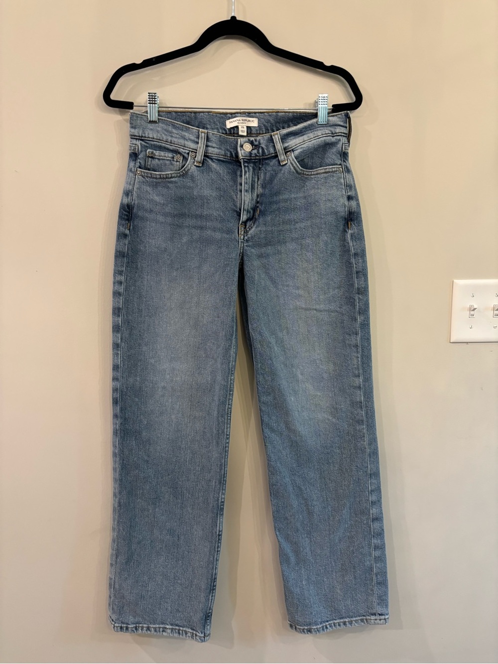 Banana Republic Straight-Leg Jeans in Light Blue Denim